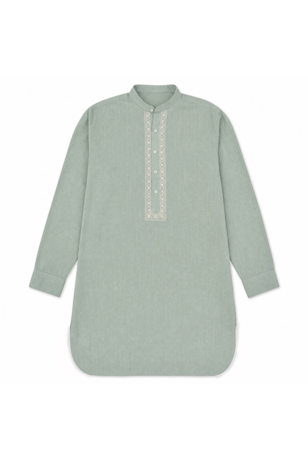 Sage Mint Hand-Embroidered Kurta Set
