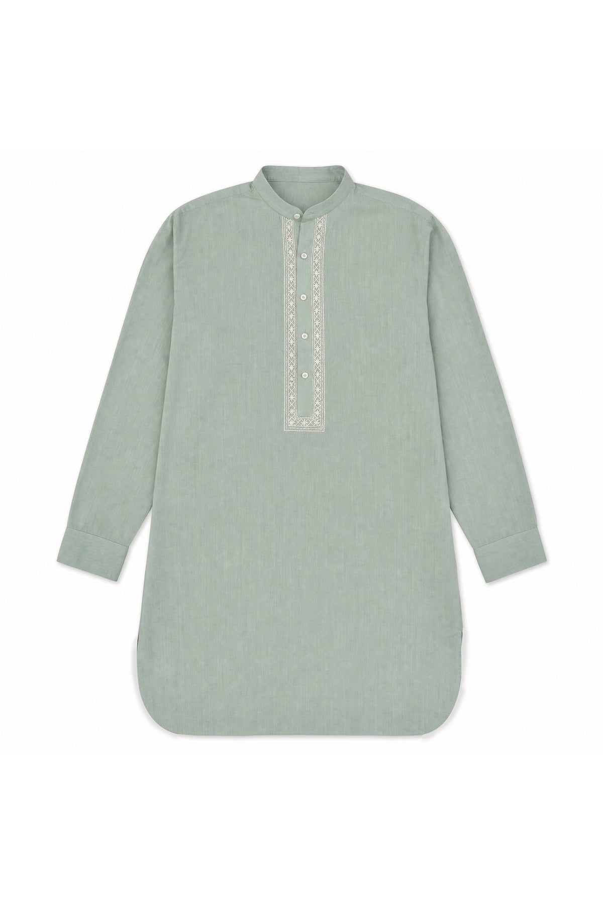 Sage Mint Hand-Embroidered Kurta Set